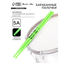 Барабанные палочки Music Life, 5A, нейлон, зеленые