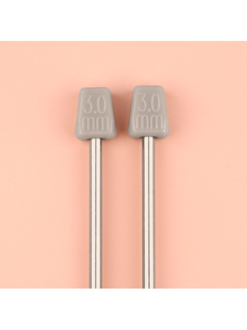 Спицы для вязания, прямые, d=3 мм, 35 см, 2 шт.