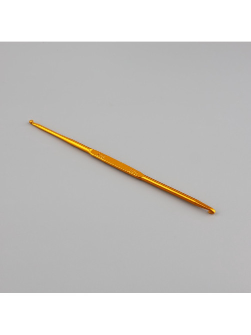 Крючок для вязания, двусторонний, d=2/3 мм, 13.5 см, цвет золотой
