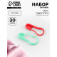 Набор булавок, 2.3 см, 20 шт., разноцветный