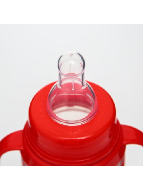 Бутылочка для кормления малыша M&B Baby Cola, классическое горло, с ручками, от 3 мес., 250 мл., цилиндр
