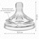 Соска на бутылочку M&B «Natural», антиколиковая, широкое горло Ø50 мм., от 3 мес., средний поток