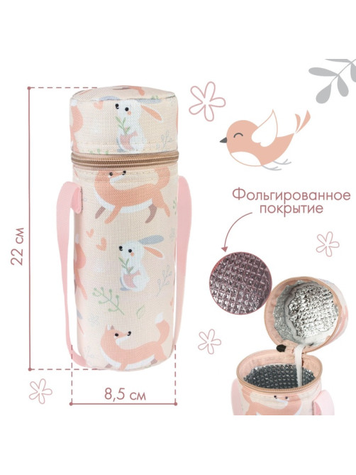 Термосумка для бутылочки Крошка Я «Forest animals», форма тубус