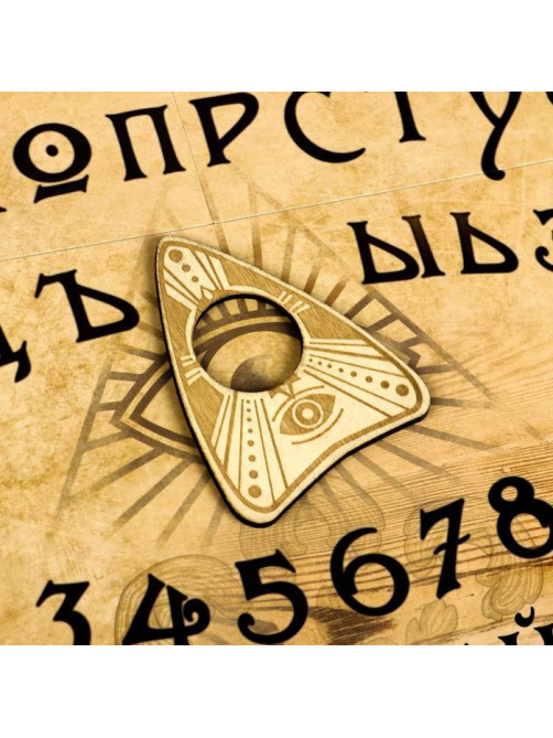 Спиритическая доска для вызова духов, поле (42×55 см), деревянный бегунок, 16+