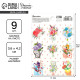 Наклейки детские для подарков и цветов «Букет цветов», c раскраской на обороте, 11×15.5 см