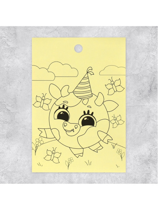 Наклейки детские «Милые животные», раскраска на обороте, 11×15.5 см