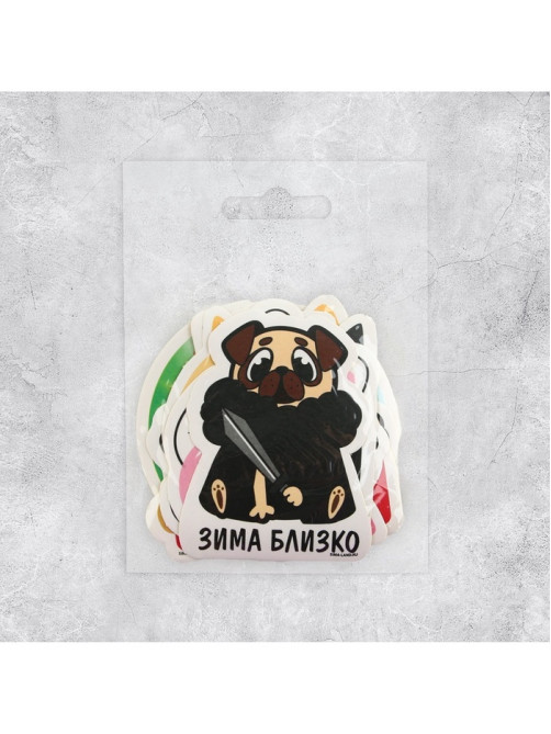 Наклейки-стикеры «Веселись!», 7×7 см, набор 10 шт.