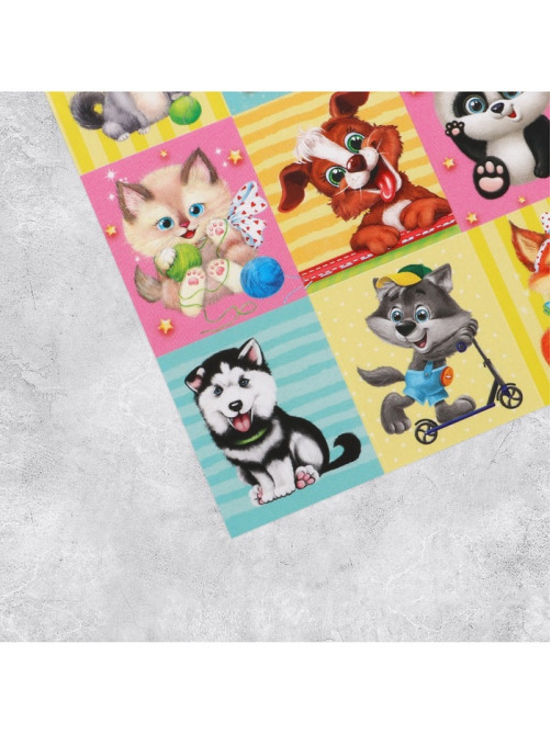 Наклейки детские Pets, 11×15.5 см