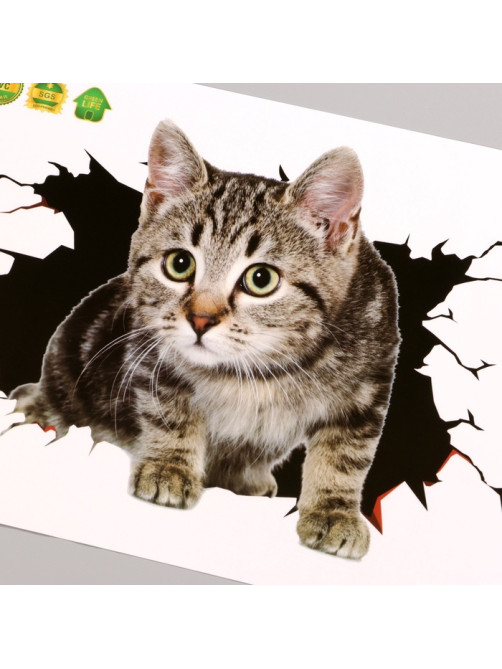 Наклейка интерьерная 3Д TAKE IT EASY «Котик», 30×20 см