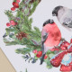 Наклейки на окна многоразовые «С Новым годом», снегири, 33×50 см
