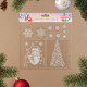Наклейки новогодние «Белые снежинки», 34×35.5 см