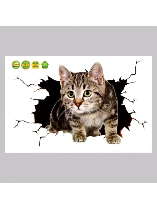 Наклейка интерьерная 3Д TAKE IT EASY «Котик», 30×20 см