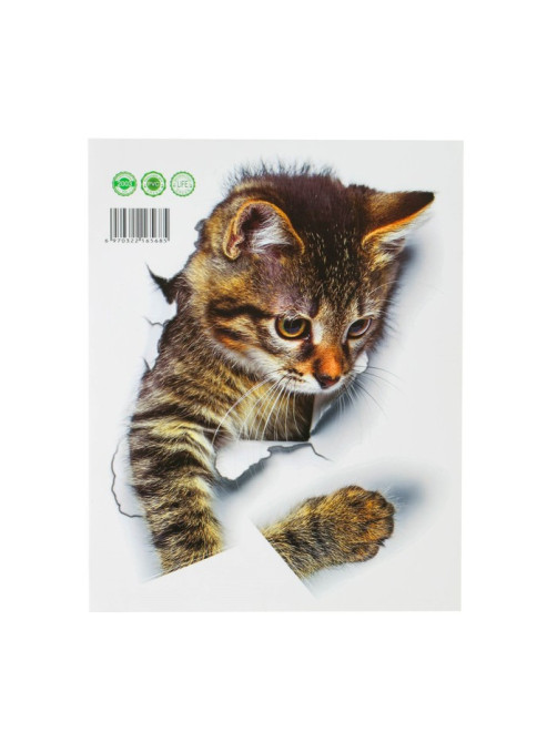 Интерьерная наклейка 3Д TAKE IT EASY «Кошка», на стену, 25×19 см, влагостойкая, ПВХ