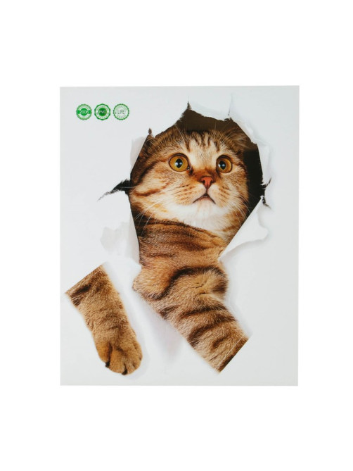 Интерьерная наклейка 3Д TAKE IT EASY «Кошка», на стену, 25×20 см, влагостойкая, ПВХ
