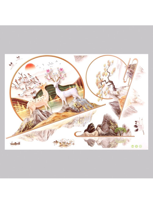 Интерьерная наклейка 3Д TAKE IT EASY «Сад Дзен», 135×56 см