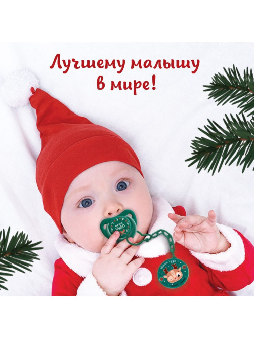 Соска - пустышка «Наше чудо», ортодонтическая, силикон, от 6 мес., Крошка Я