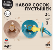 Соска-пустышка из латекса M&B, от 3 мес., классические, 2 шт.