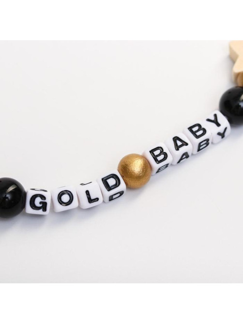 Держатель для соски - пустышки M&B «Gold Baby», из дерева