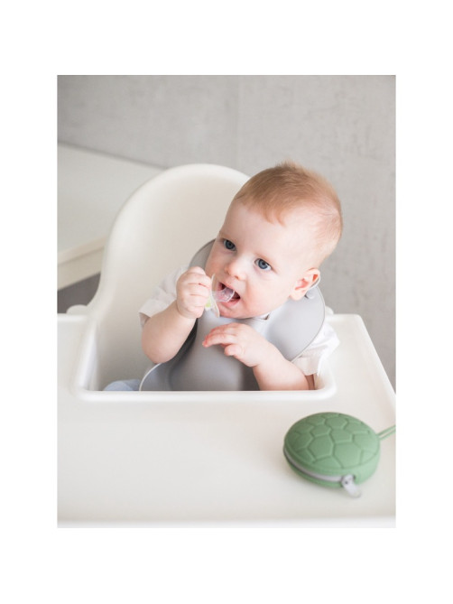 Контейнер для хранения и стерилизации сосок и пустышек, силиконовый, зеленый
