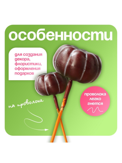 Топпер для творчества TAKE IT EASY «Тыковка», набор 10 шт., в цветы, в кашпо, 4×2 см