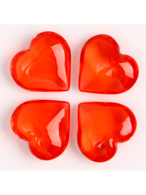 Сердечки пластиковые декоративные, 100 шт., 2×2 см