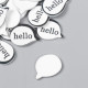 Декор дерево для творчества «Выноска - hello», набор 25 шт., 1.5×2 см