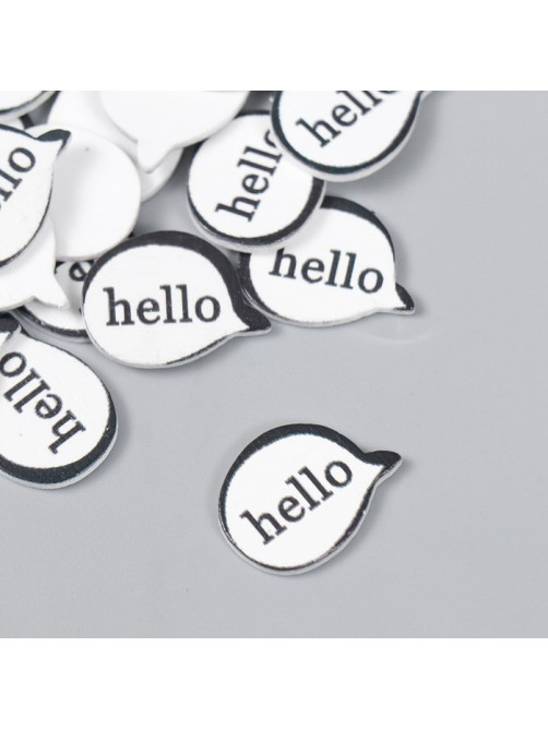 Декор дерево для творчества «Выноска - hello», набор 25 шт., 1.5×2 см