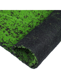 Мох искусственный, декоративный, полотно 1×1 м, зелёный на чёрном, Greengo