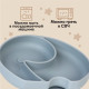 Тарелка детская 2 секции M&B «Слоник», 16×19.8×3, силикон, серый