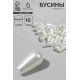 Бусины пластиковые «Жемчуг», капля 0.8×0.4×0.4 см, набор 10 г, белые