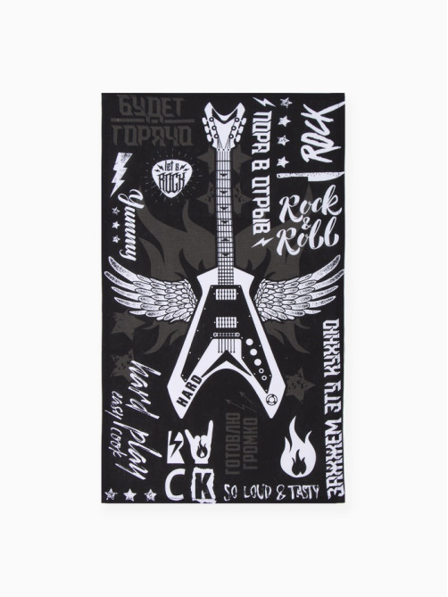 Кухонный набор «Доляна» Rock'n'roll: фартук 60×70 см, прихватка 20×20 см, полотенце 35×60 см
