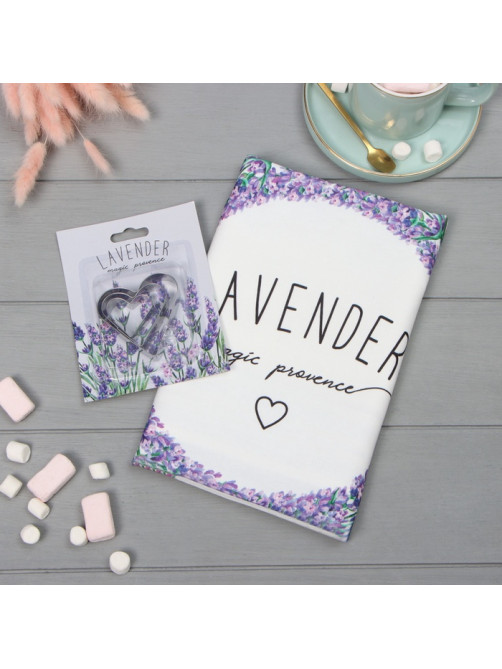 Кухонный набор «Этель» Lavender: полотенце, формочки для печенья