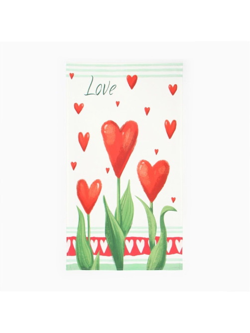 Кухонный набор «Этель» Love: полотенце, 40×73 см, саржа 190 г/м², формочки для печенья