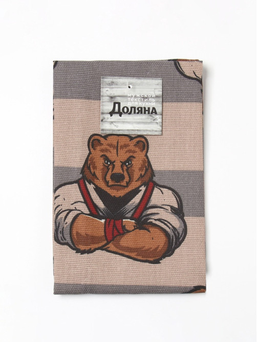 Кухонное полотенце «Доляна. Защитник», 35×60 см, рогожка, 100% хлопок, 160 г/м²