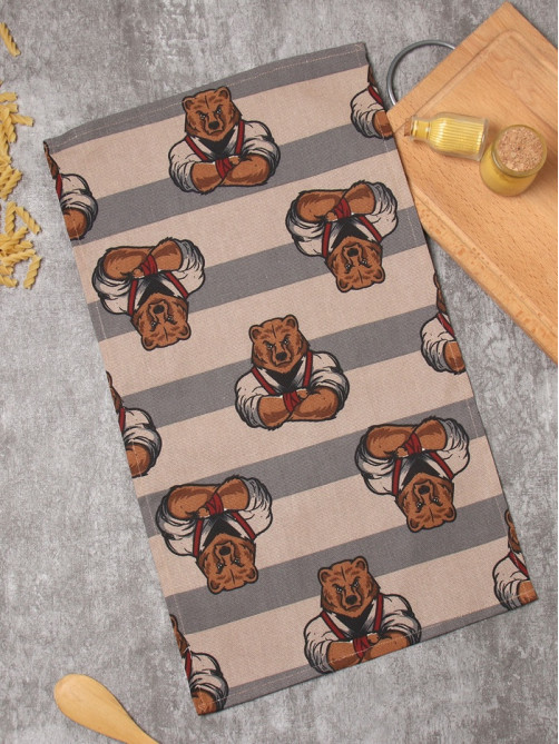 Кухонное полотенце «Доляна. Защитник», 35×60 см, рогожка, 100% хлопок, 160 г/м²