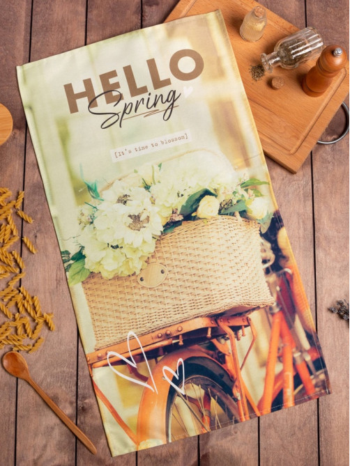 Полотенце «Этель» Hello, 40×73 см, 100% хлопок, саржа 190 г/м²