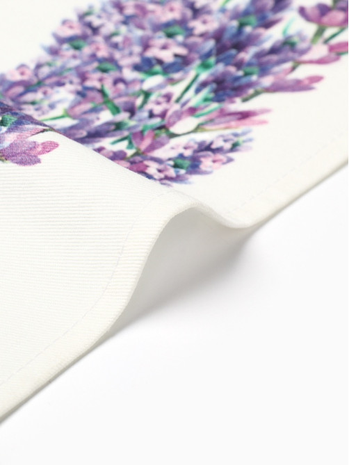 Полотенце «Этель» Lavender, белое, фиолетовое, 40×73 см