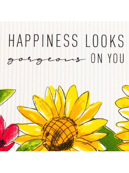 Набор полотенец кухонных «Доляна» Happiness looks, 35×60 см - 2 шт., хлопок 100%