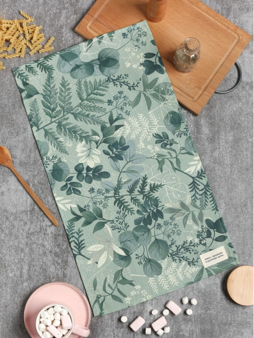 Кухонное полотенце «Доляна. Лесная прохлада», 33×60 см, 50% хлопок, 50% п/э, рогожка 158 г/м²