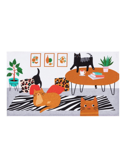 Кухонные полотенца кухонных «Доляна» Cats 35×60 см, 7 шт., хлопок 100%