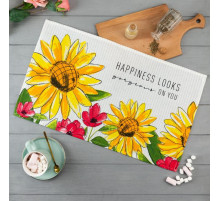 Полотенце кухонное Доляна Happiness looks 35×60 см, 100% хлопок, 160 г/м²