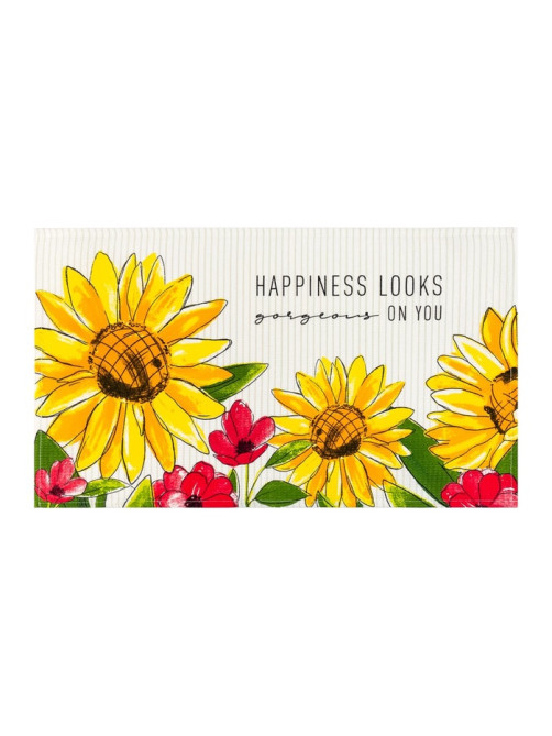 Набор полотенец кухонных «Доляна» Happiness looks, 35×60 см - 2 шт., хлопок 100%