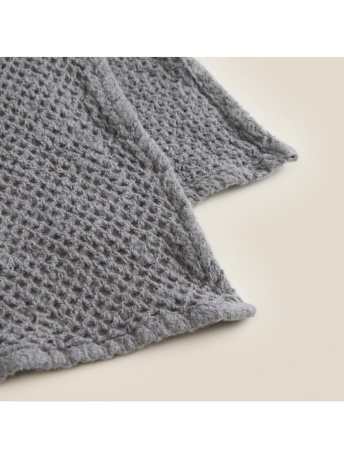 Полотенце кухонное SL HOME Linen, серое, однотонное, 38×65 см