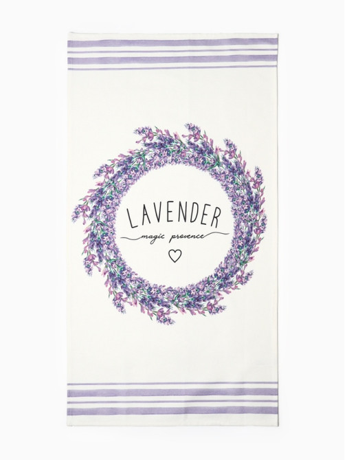 Полотенце «Этель» Lavender, белое, фиолетовое, 40×73 см