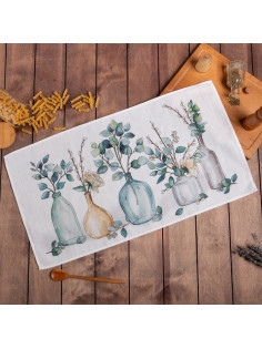 Полотенце «Этель» Flower mood, 40×73 см, 100% хлопок, репс 210 г/м²