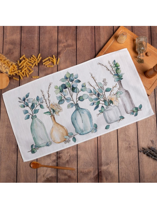 Полотенце «Этель» Flower mood, 40×73 см, 100% хлопок, репс 210 г/м²