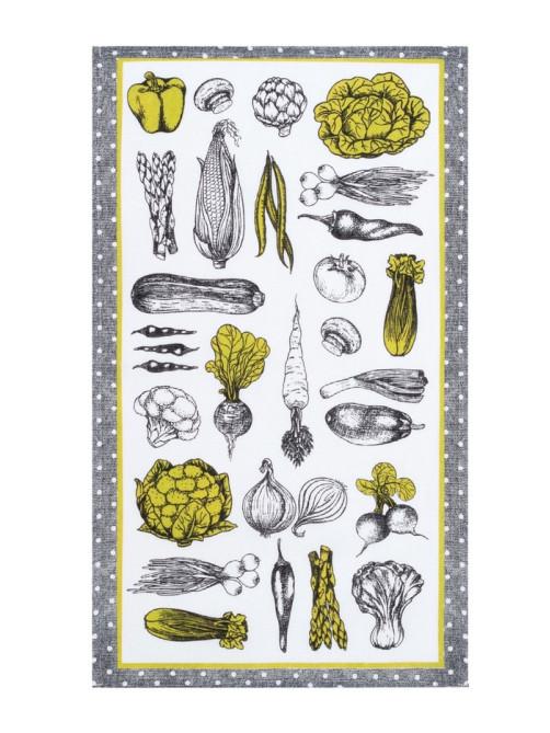 Кухонное полотенце «Доляна. Овощи» 35×60±2 см,100% хлопок, рогожка, 100% хлопок, 162 г/м²
