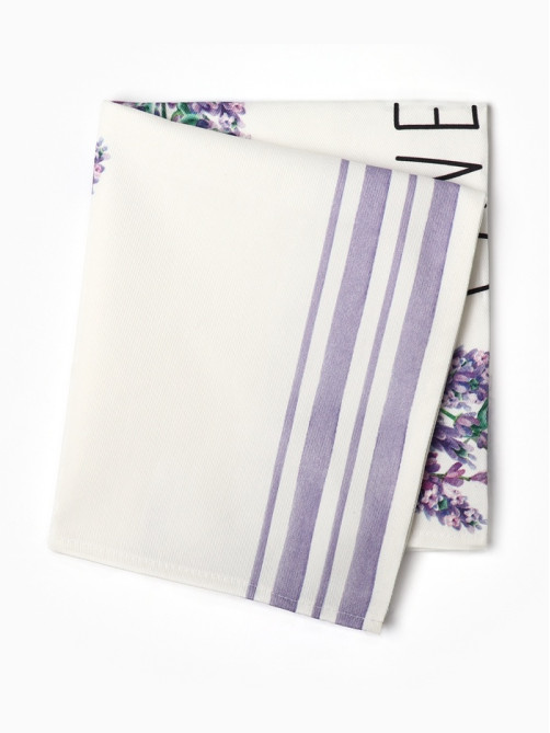 Полотенце «Этель» Lavender, белое, фиолетовое, 40×73 см