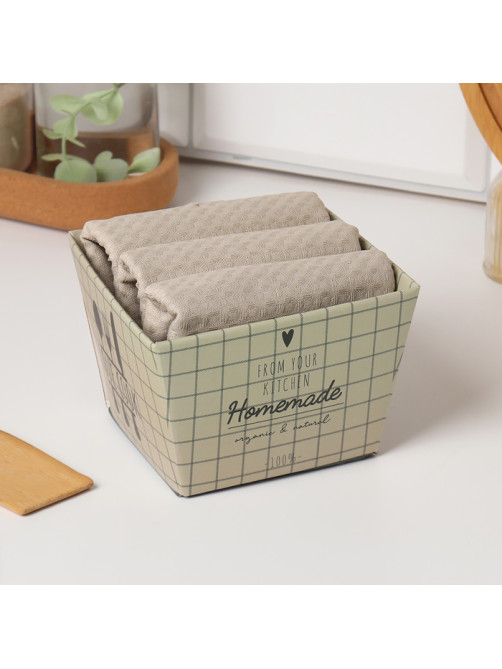 Набор полотенец «Этель» Homemade, 3 шт., 100% хлопок