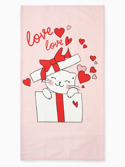 Полотенце «Этель» Cat's love, 40×73 см, 100% хлопок, саржа 190 г/м²